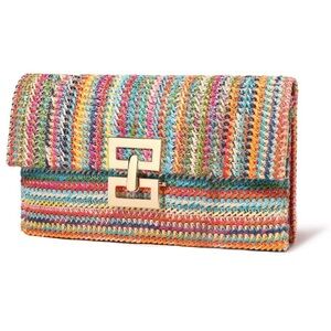 Straw Clutch Purse Crossbody Bag Desner Evening Handbag Casual new